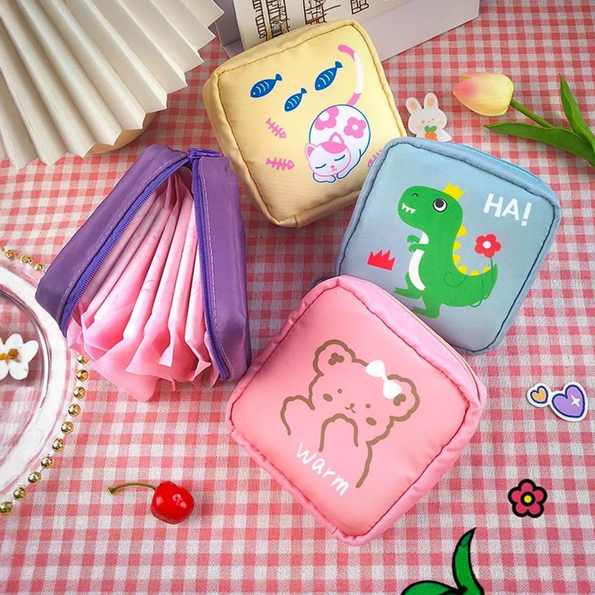 Miniatura Necessaire Feminina Pequena Para Absorventes E Cosméticos