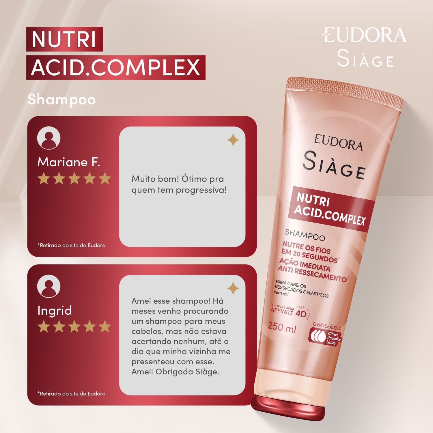 Miniatura Eudora Siàge Nutri Acid.Complex Shampoo 250ml