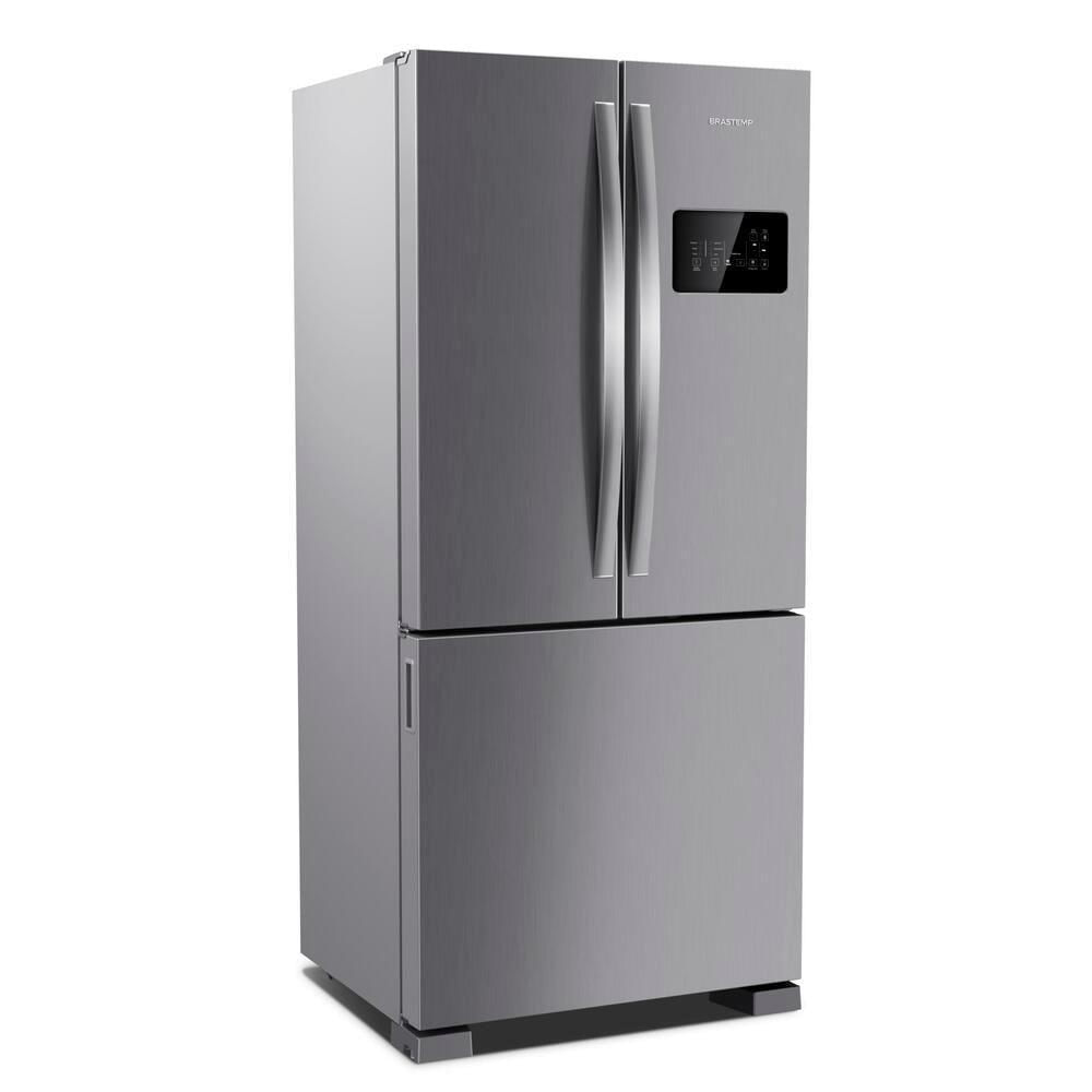 Miniatura Geladeira Brastemp 554 Litros Frost Free Side Inverse 3 Portas Inox Bro85ak 220V