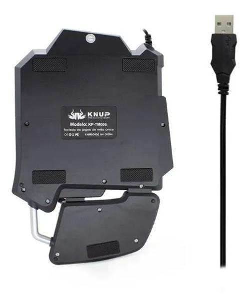Miniatura Teclado Gamer Knup Kp-Tm006 Single Hand