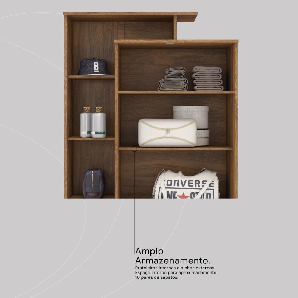 Armário Multiuso Com Chave Elite Amendola/off White Demóbile