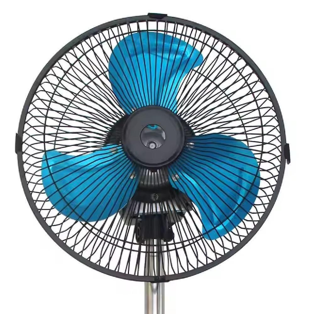 Ventilador De Chão Coluna Silencioso Com Hélice E Grade Em Metal, 3 Velocidades E Altura Ajus