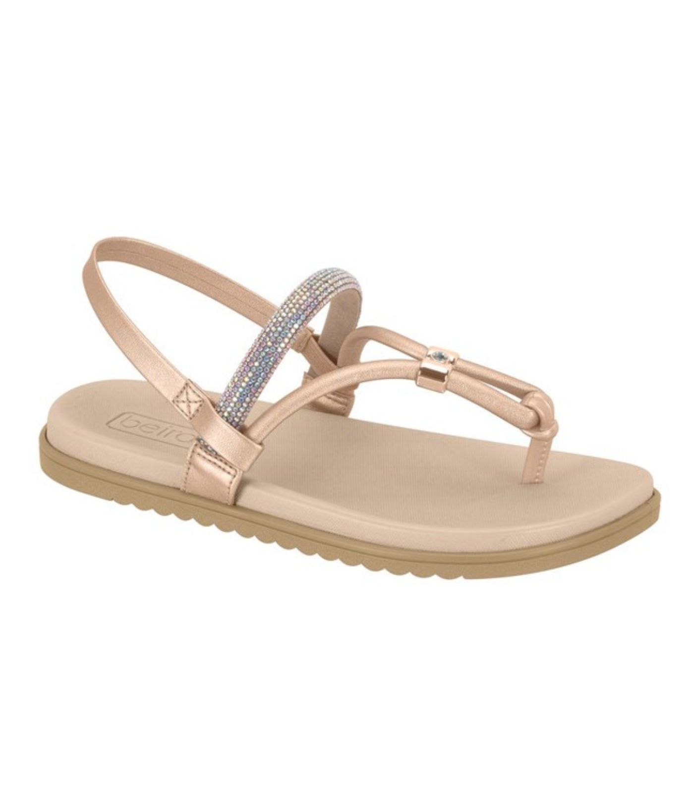 Miniatura Sandalia De Dedo Feminina Flat Beira Rio Bege 34