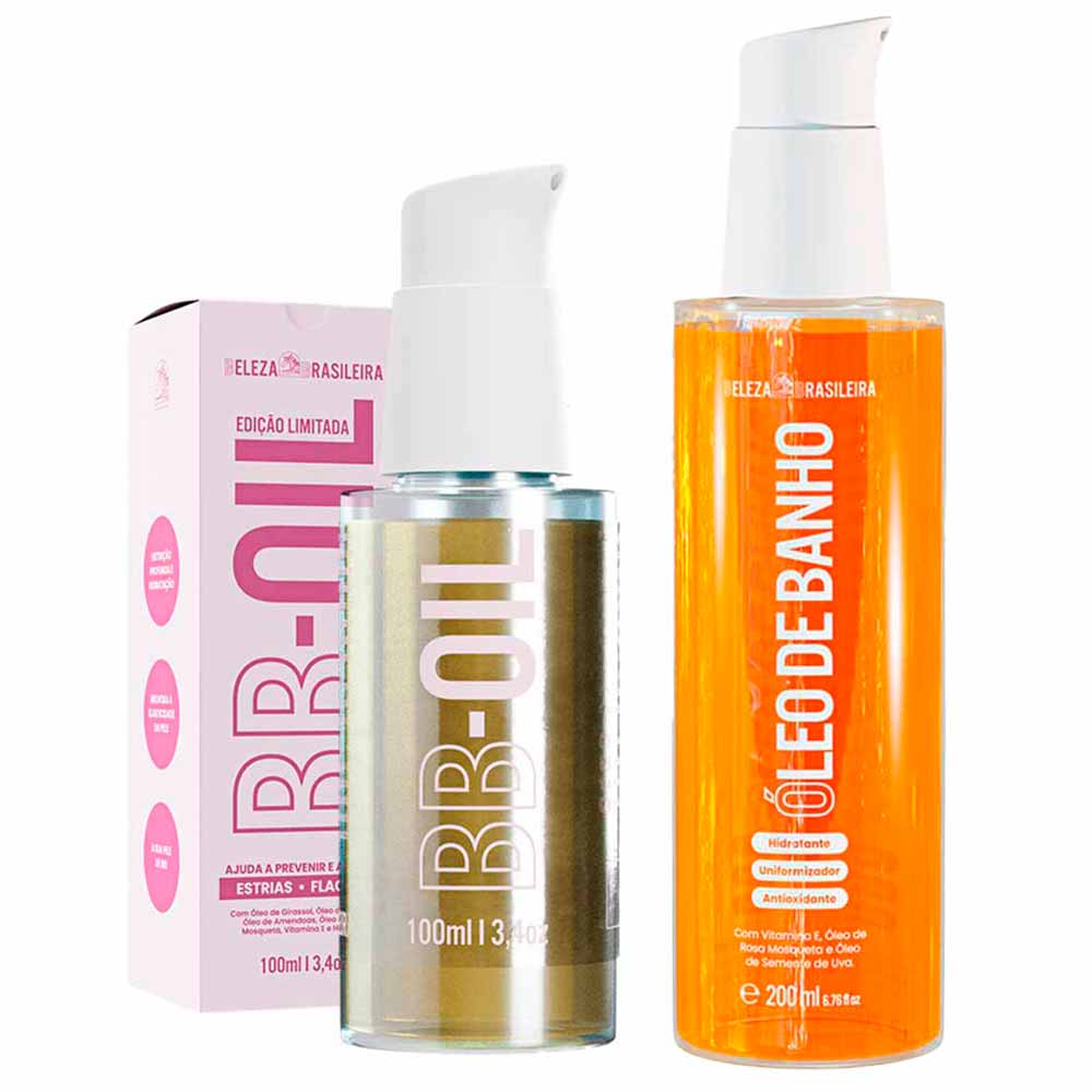 Miniatura Beleza Brasileira Kit - Óleo Corporal Antiestrias BB-Oil + Óleo Corporal de Banho Kit