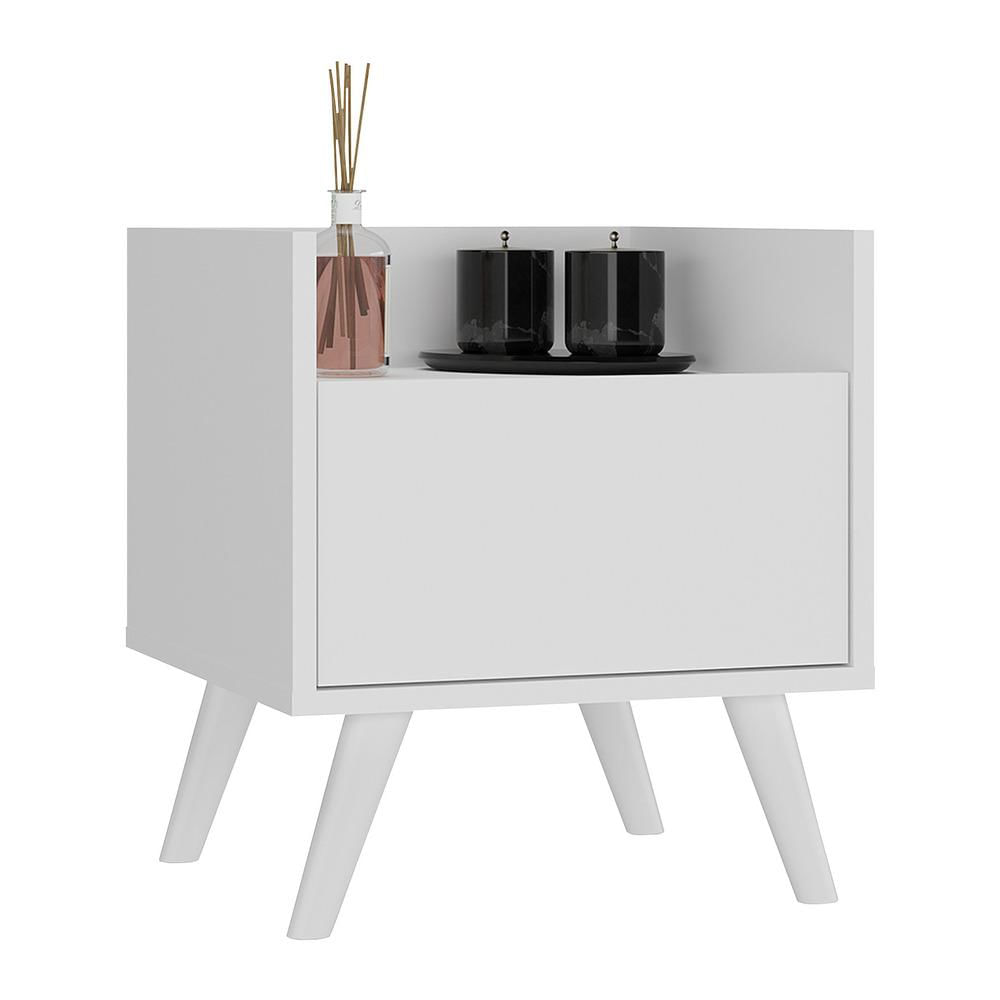 Miniatura Gabinete Armário Banheiro 40 cm com Pés Retrô Multimóveis MP5037 Branco