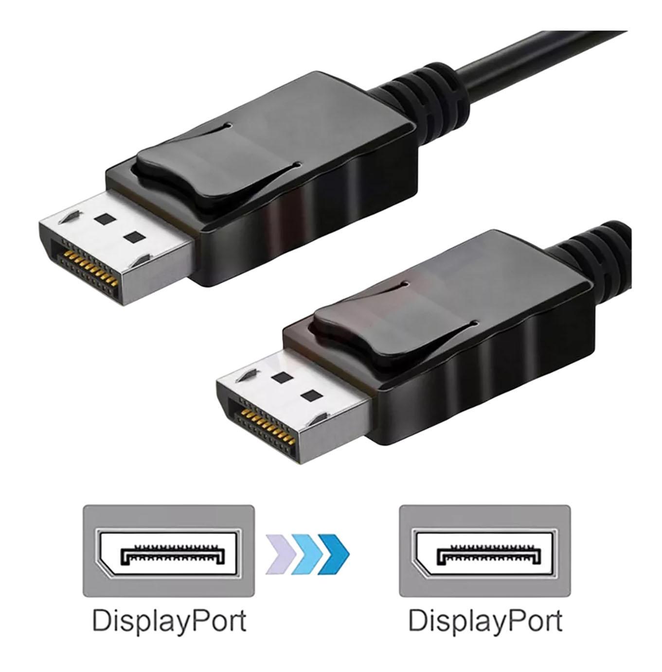 Miniatura Cabo Dp X Dp Displayport 1.4 1080P 240Hz 4K 120Hz 3 Metros