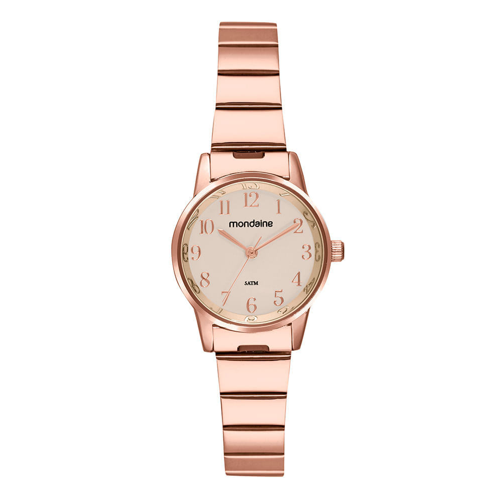 Miniatura Relógio Feminino Minimalista Rosé