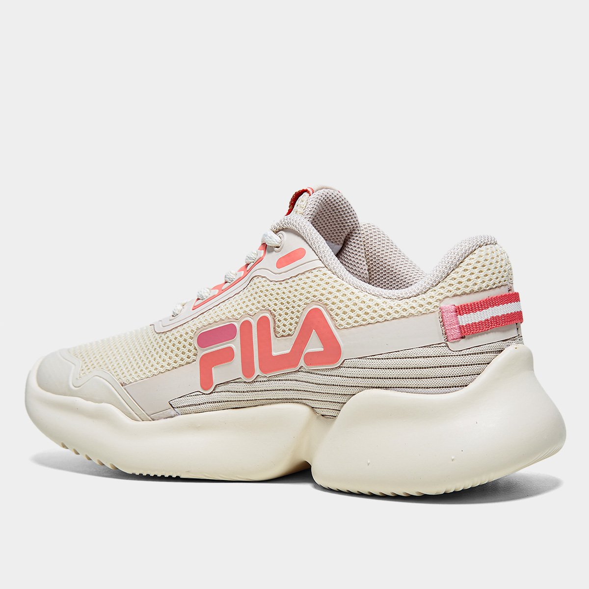Miniatura Tênis Infantil Fila Split Bege+Coral - 30