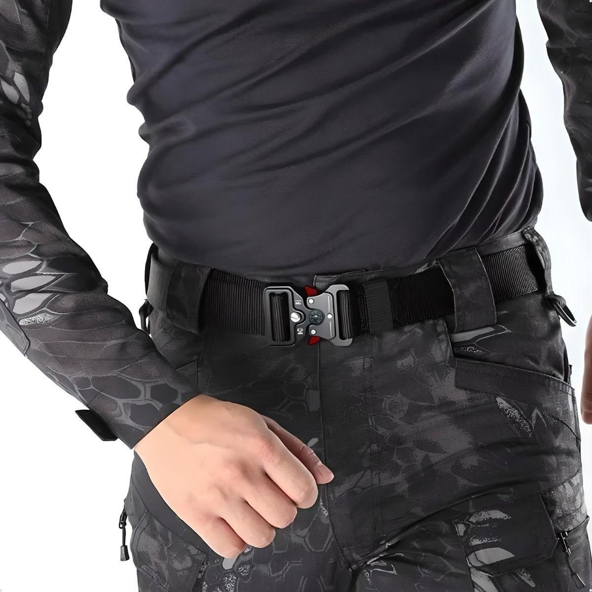 Miniatura Cinto Tático Com Fivela De Engate Macio Homens Mulher 135Cm