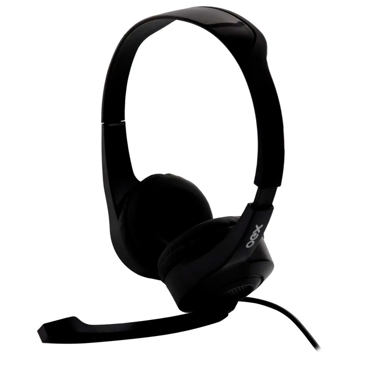 Miniatura Headset OEX Corporativo, USB, Haste Regulável, C/Microfone,  Preto - HS110