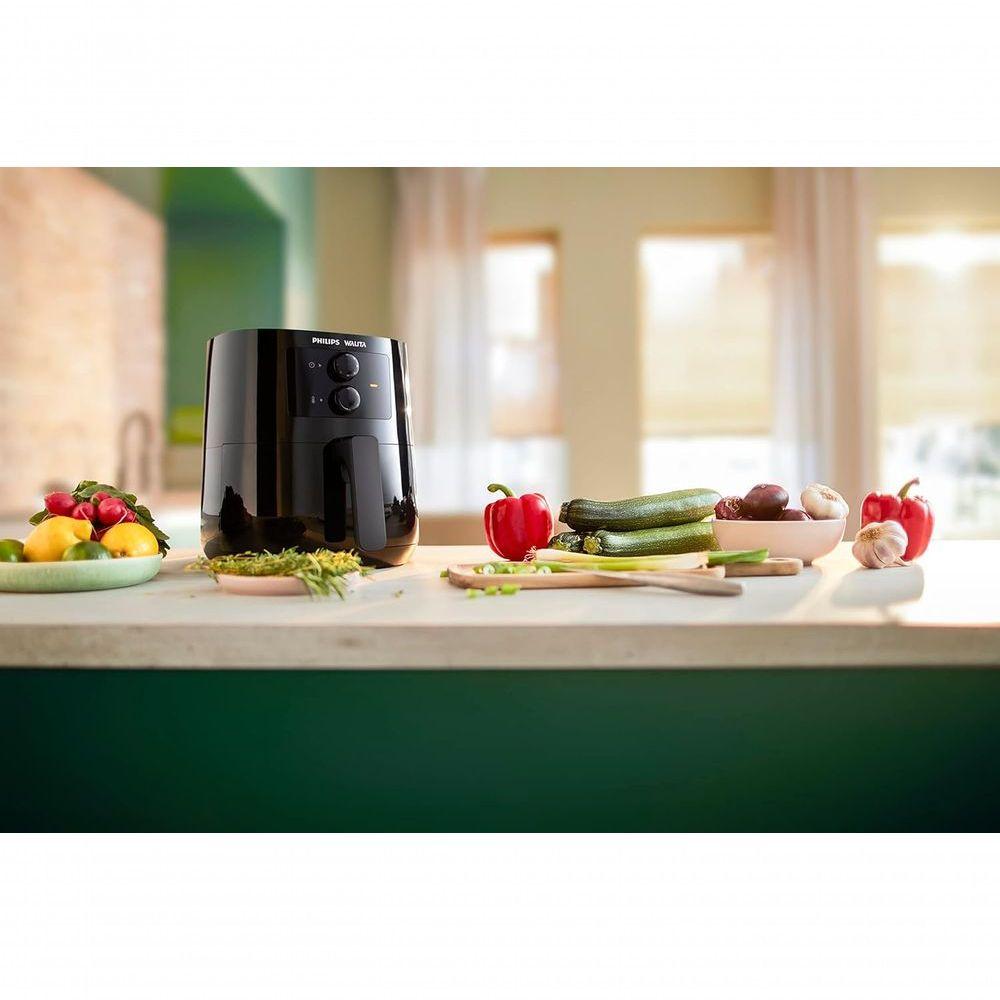 Fritadeira Airfryer Philips Walita 4.1L Série 3000 - 1400W RI9201/91 Preta 110V