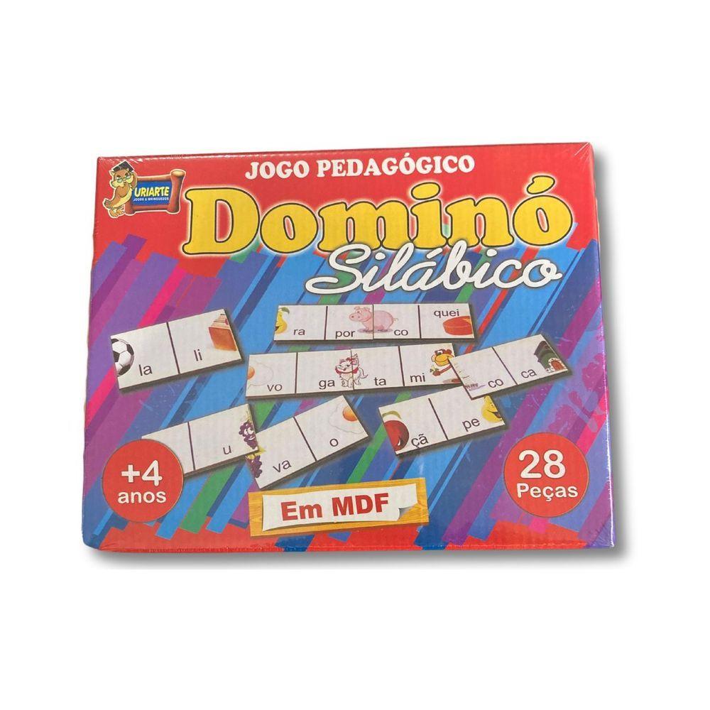 Miniatura Jogo De Dominó Pedagógico Silábico