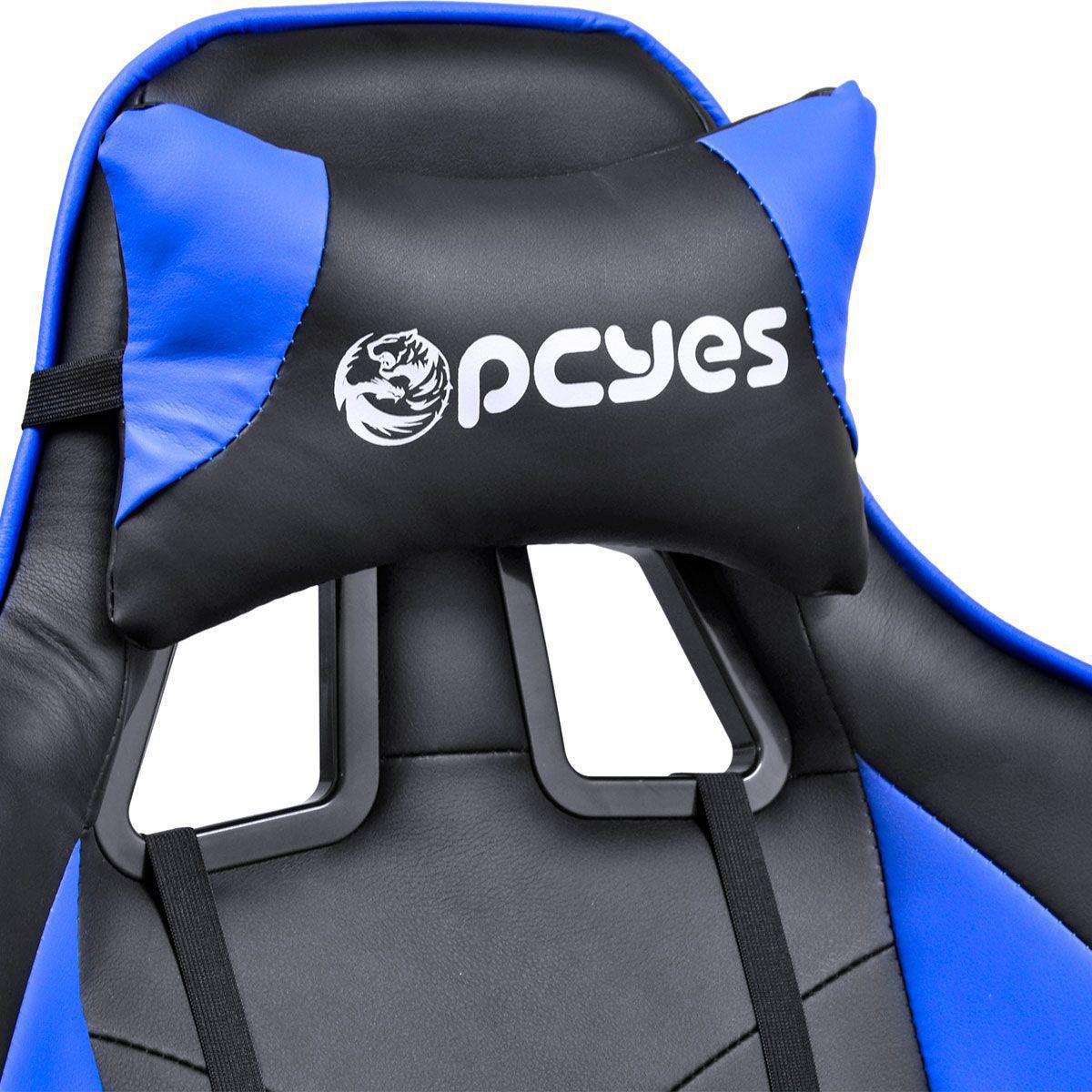 Cadeira Gamer Mad Racer V8 Azul Com Rodas Em Gel