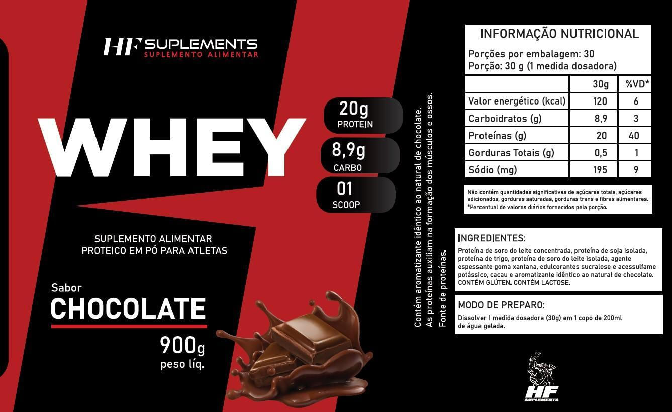Miniatura Whey Protein Chocolate 900G + Creatina 3G 120Caps Pura + Coq