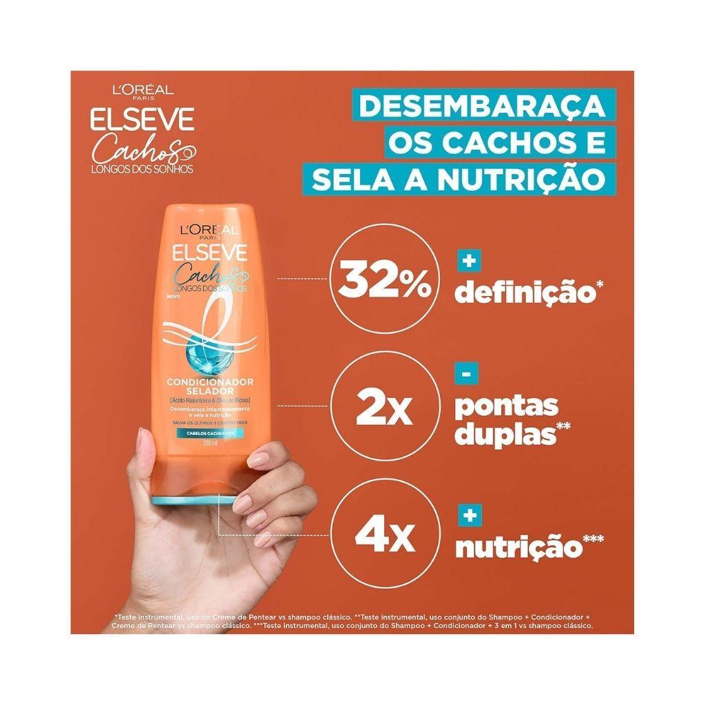Miniatura Kit Elseve Cachos Dos Sonhos 3 Sh 200Ml+1 Cond 200Ml+1 Creme