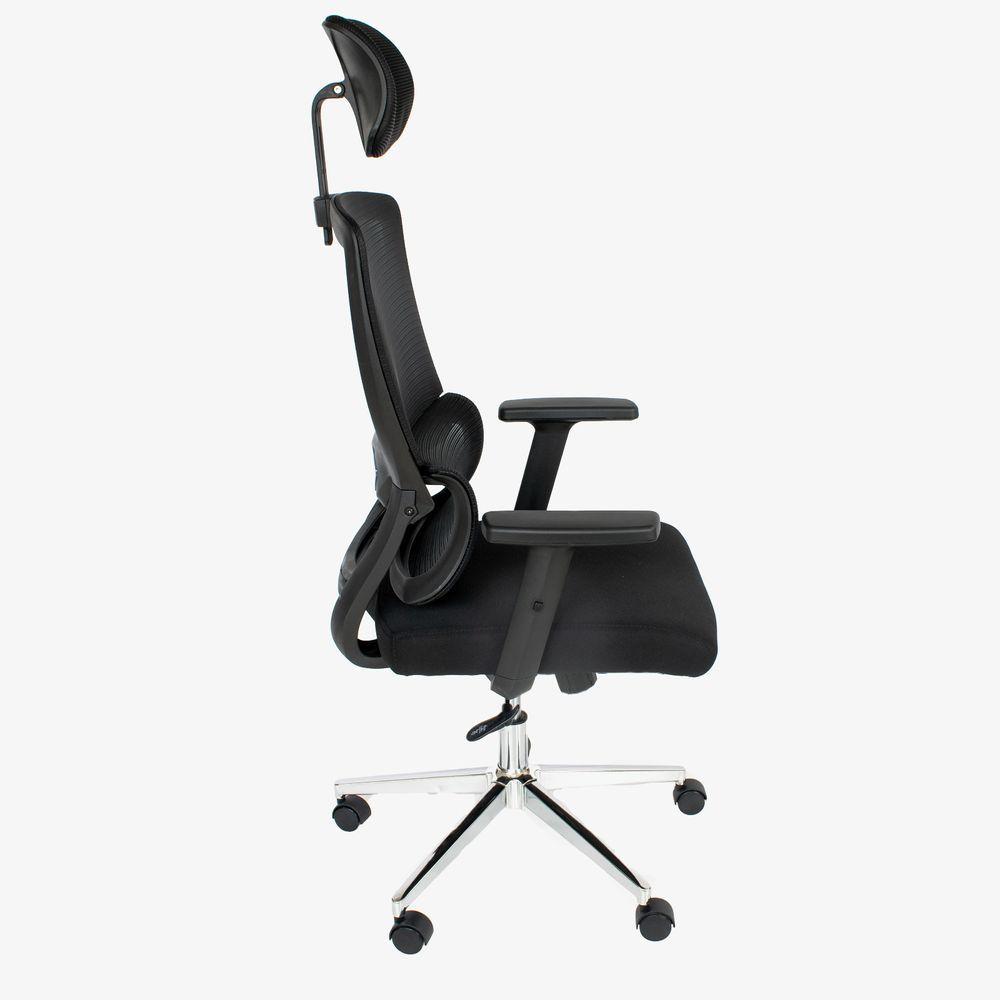 Miniatura Cadeira De Escritório Presidente Ergonômica Tela Mash Reclinável Nr17 - Preta