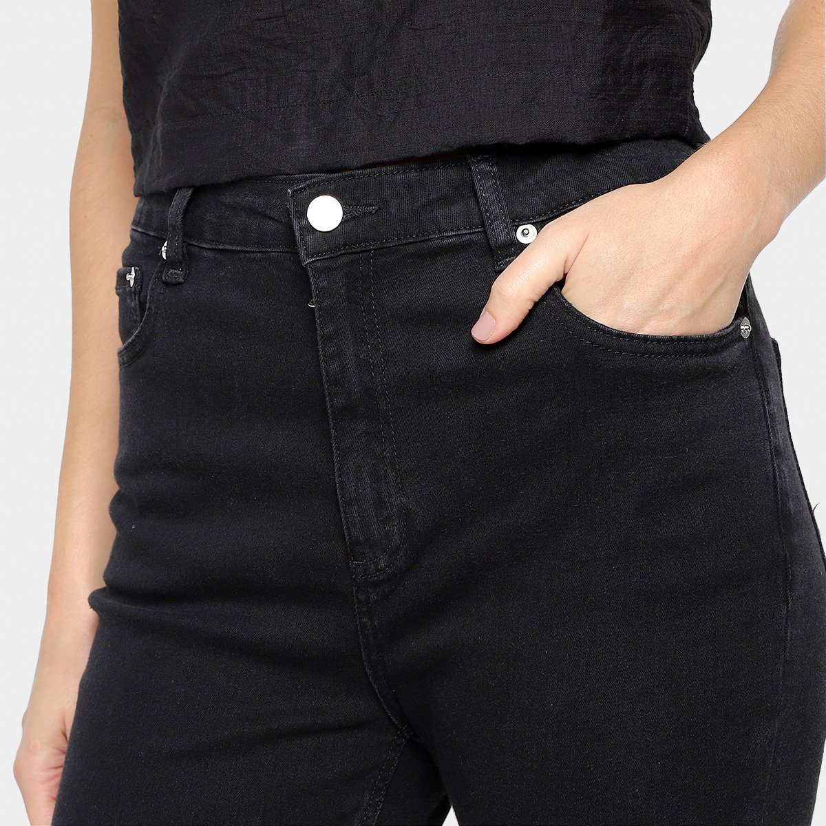 Miniatura Calça Jeans Lacoste Slim Fit Feminina Preto - 24