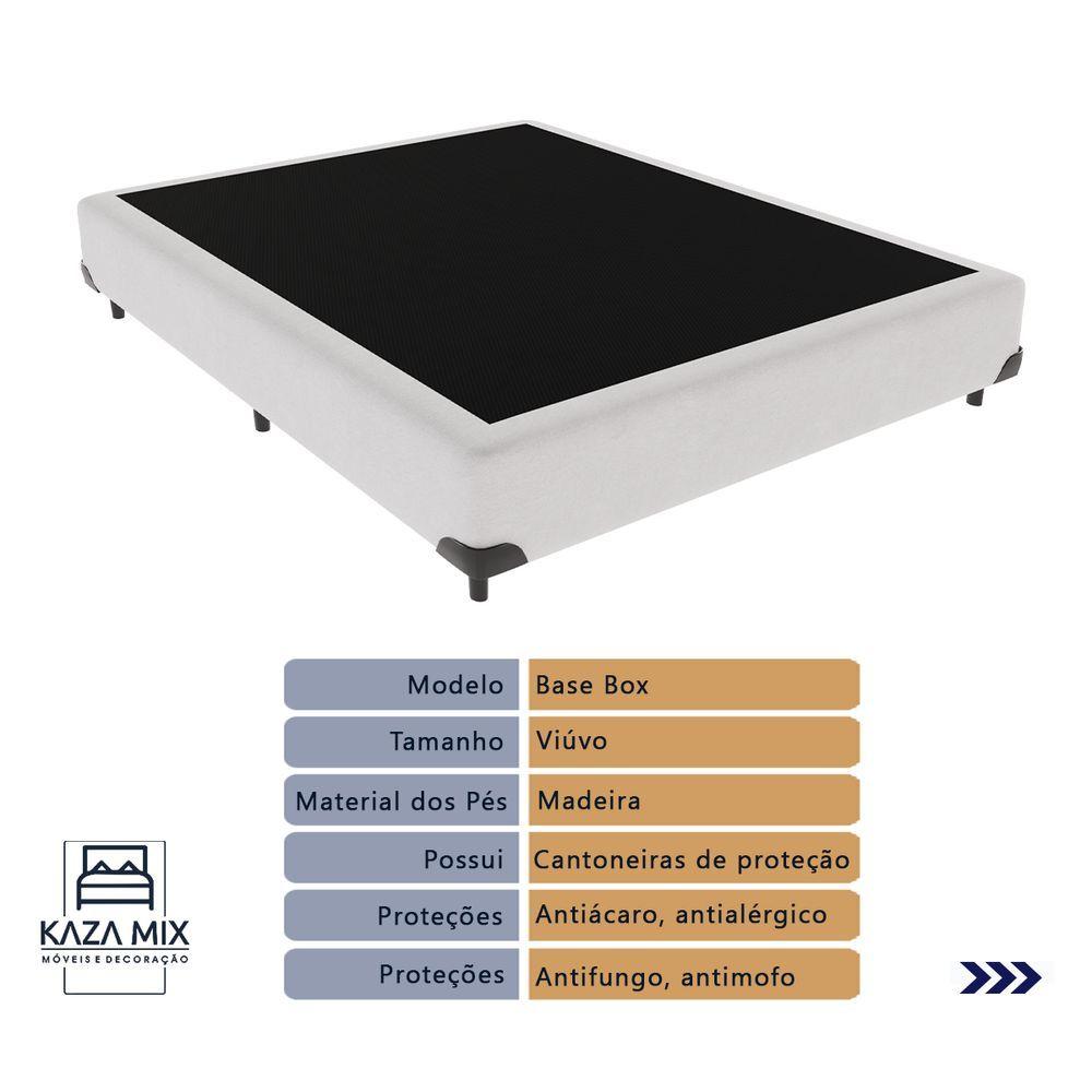 Miniatura Cama Box Viúvo 128x188 Branco