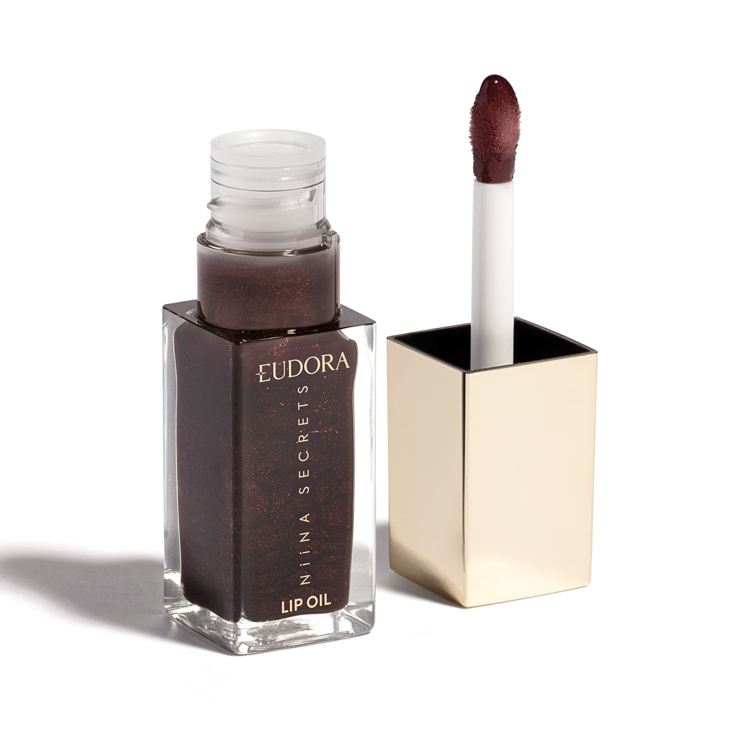 Miniatura Eudora Niina Secrets Shine Flowers Lip Oil Rosa Negra 7ml