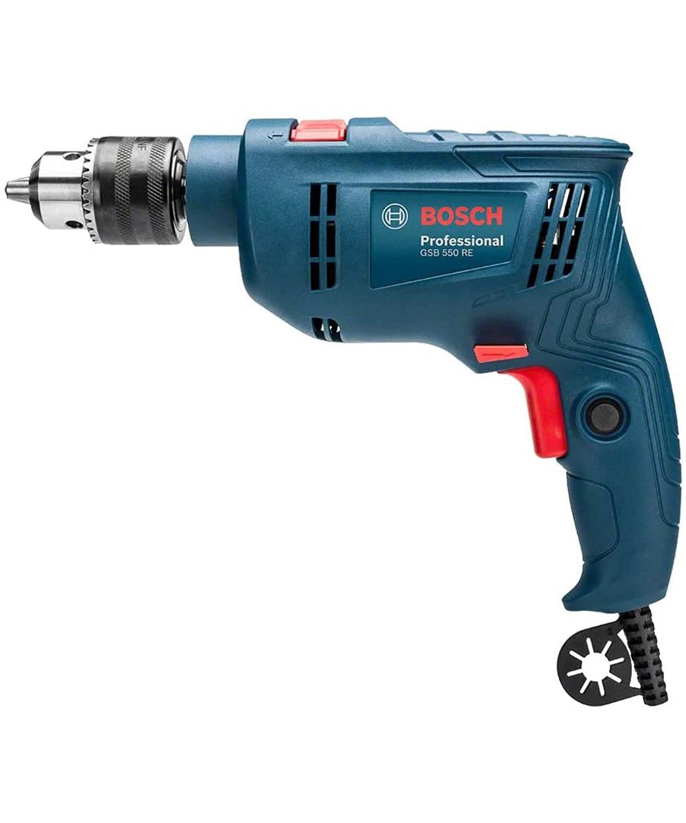 Miniatura Furadeira de Impacto Bosch GSB 550 com Maleta 550W