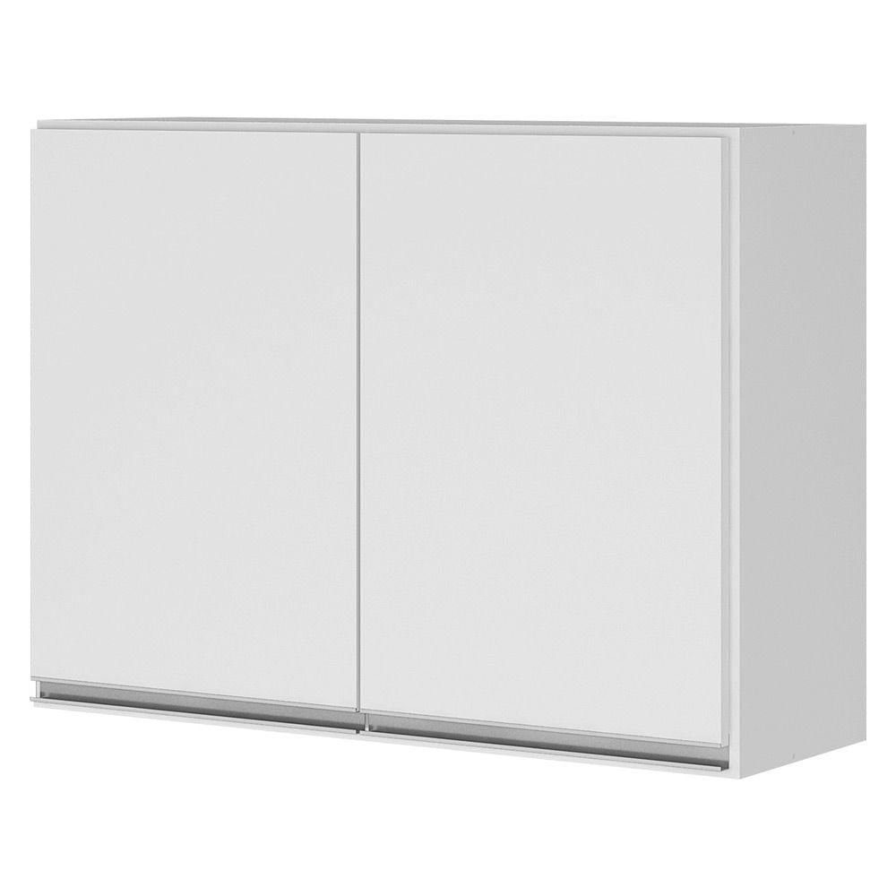 Armário De Parede área De Serviço E Lavanderia 80cm Com 02 Portas 100% Mdf Branco - Abmaza