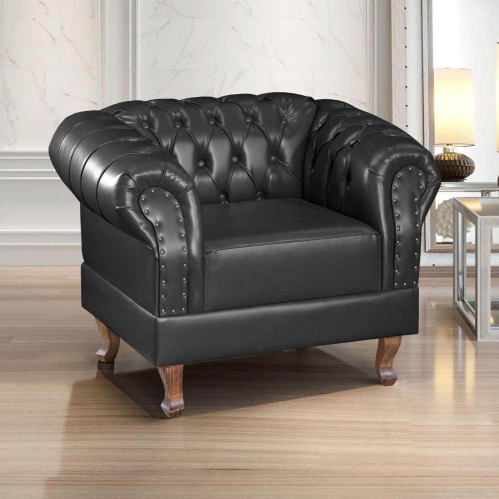Miniatura Poltrona Chest Duque Courano Preto
