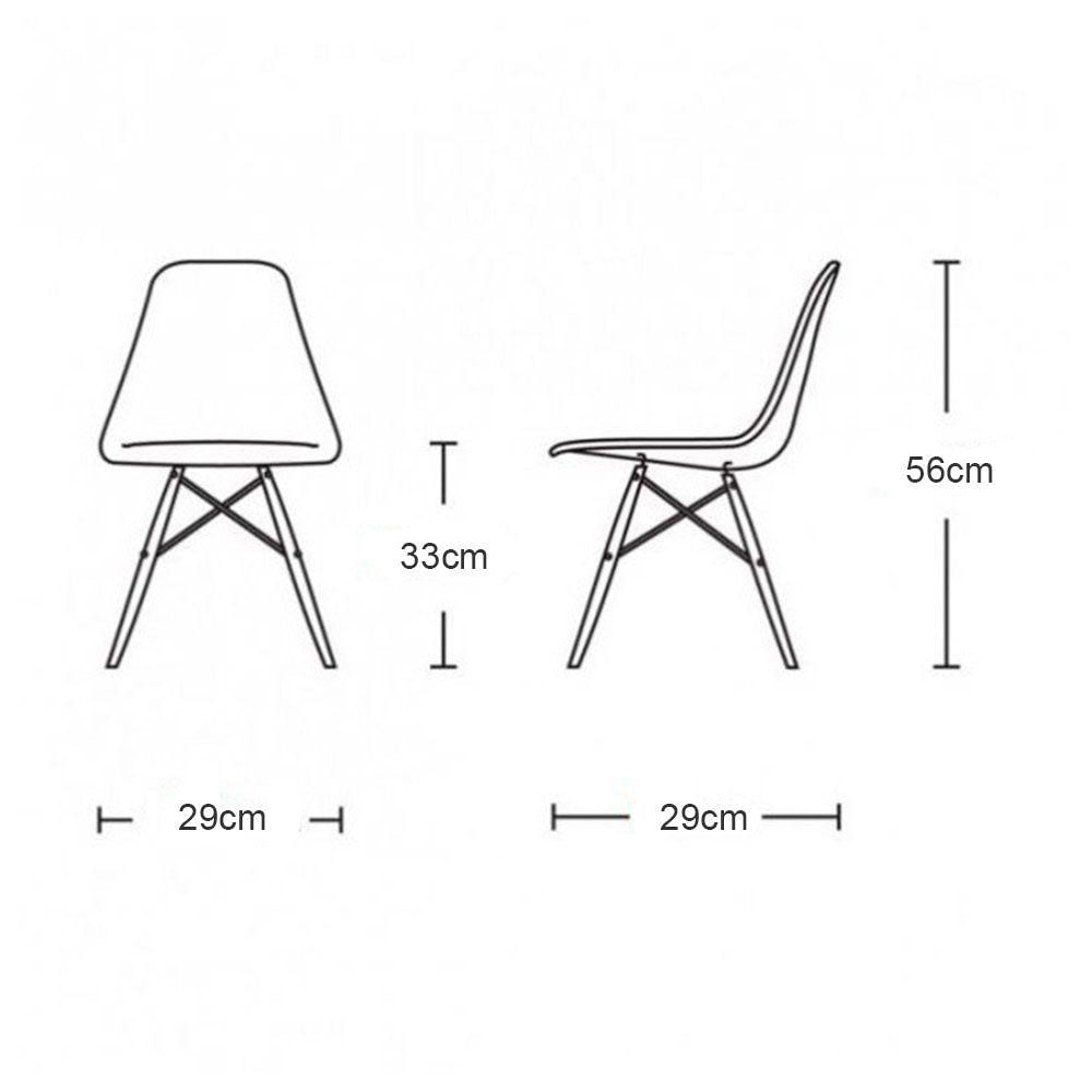 Miniatura Conjunto Eames Eiffel Madeira Tampo 68Cm Redondo Branco 4 Cadeiras Rosa