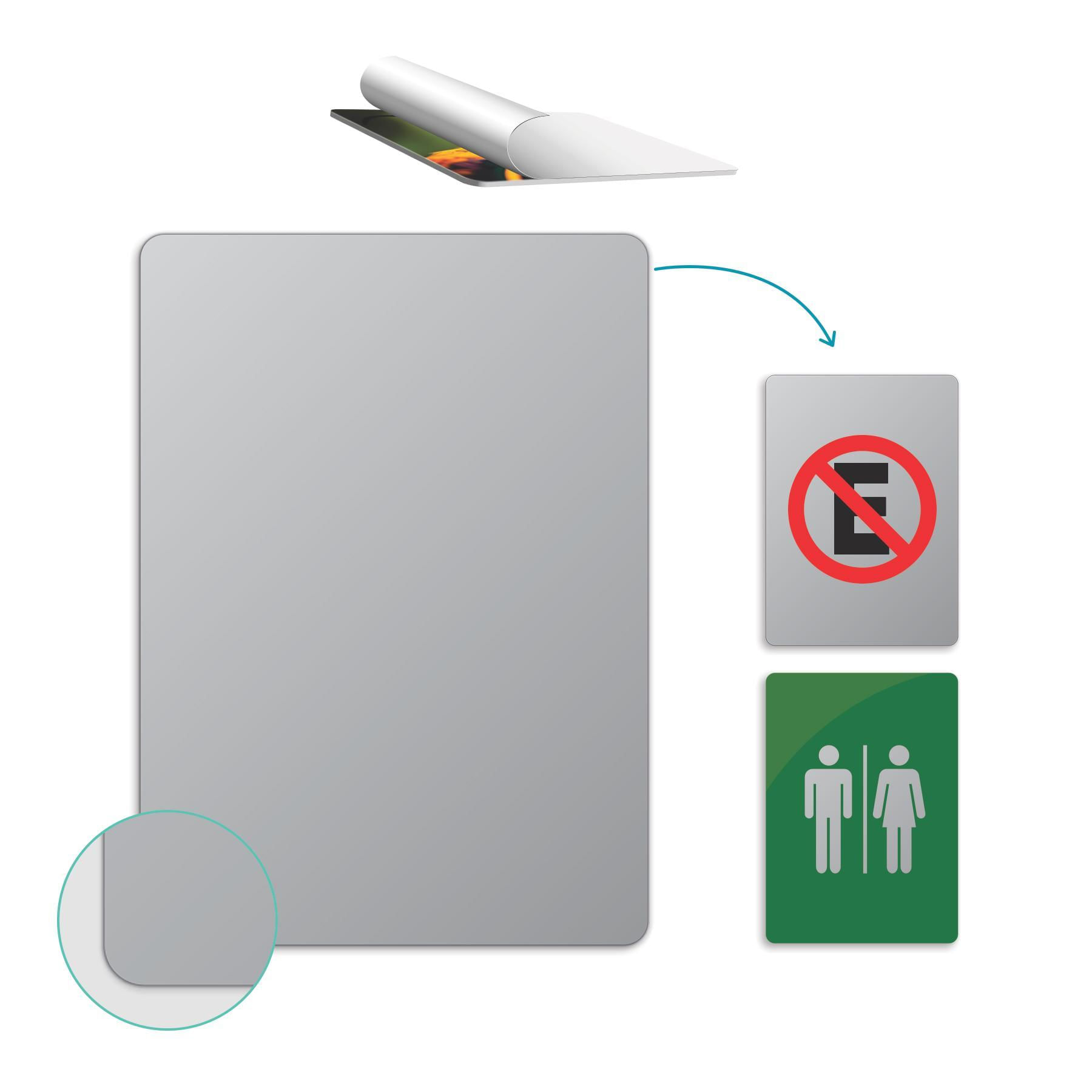 Miniatura Kit 10 Chapas Placas De Metal Para Sublimação 30X42Cm-Cinza