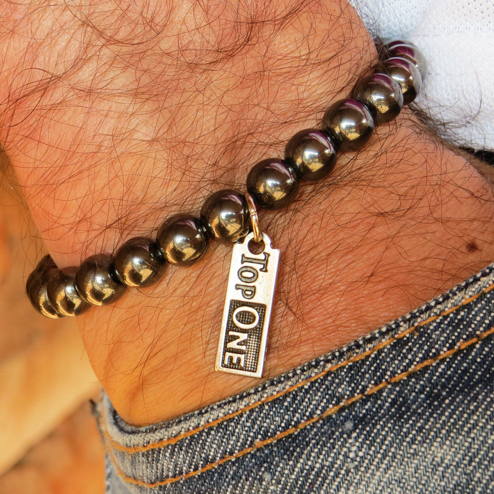 Miniatura Kit 3 Pulseiras Masculinas Cruz Trindade e Hematita