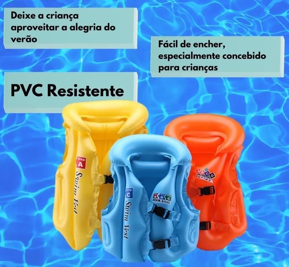 Miniatura Colete Inflável Infantil Segurança Pisci Amarelo P