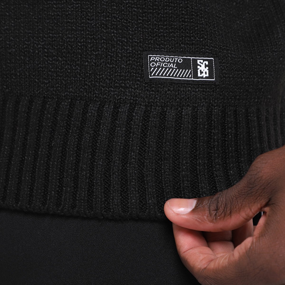 Miniatura Suéter Corinthians Coimbra Masculina Preto - EGG