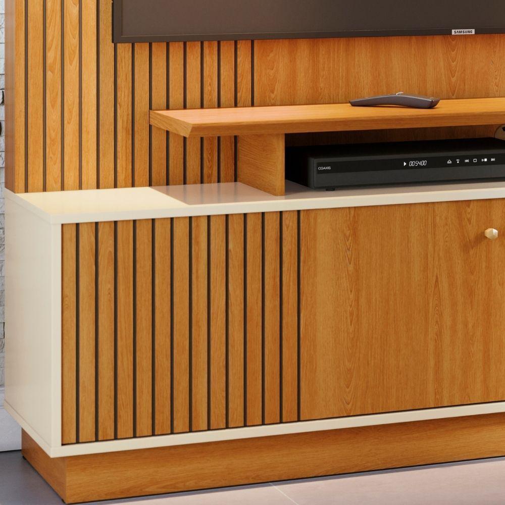 Miniatura Estante Home Para Tv 65 Polegadas Ares Cinamomo Off White Madetec