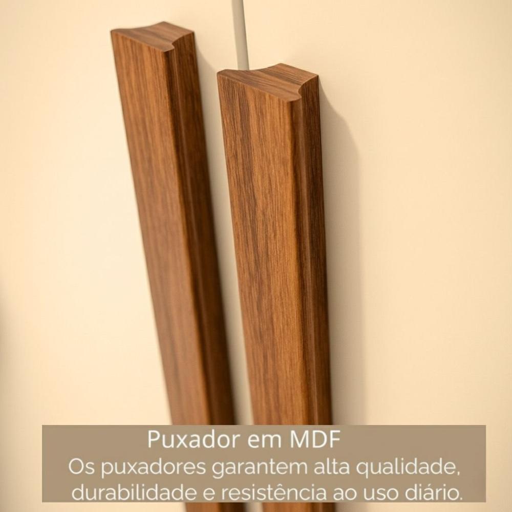 Guarda Roupa Casal 8 Portas com Pés Paris Guarda-roupa Paris 8 Portas Mdp com Pés Cinanomo/Off White