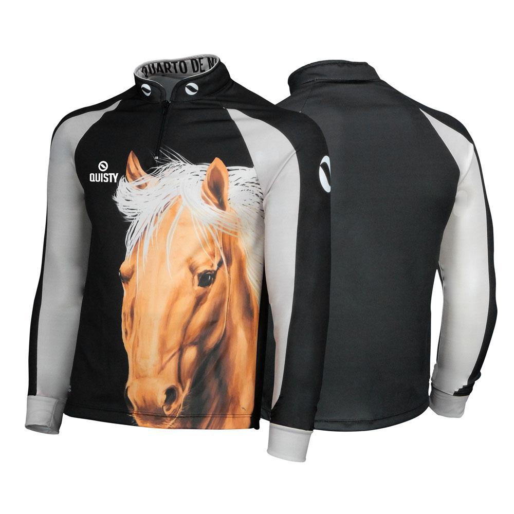 Miniatura Camisa Xgg Pro Elite Cavalgada Quarto De Milha Preto