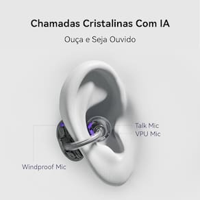Fone de Ouvido Huawei FreeClip Bluetooth - Preto