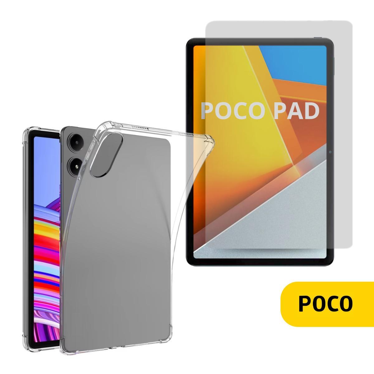 Miniatura Capa Transparente + Pel. Hidrogel Fosca Xiaomi Poco Pad 12,1