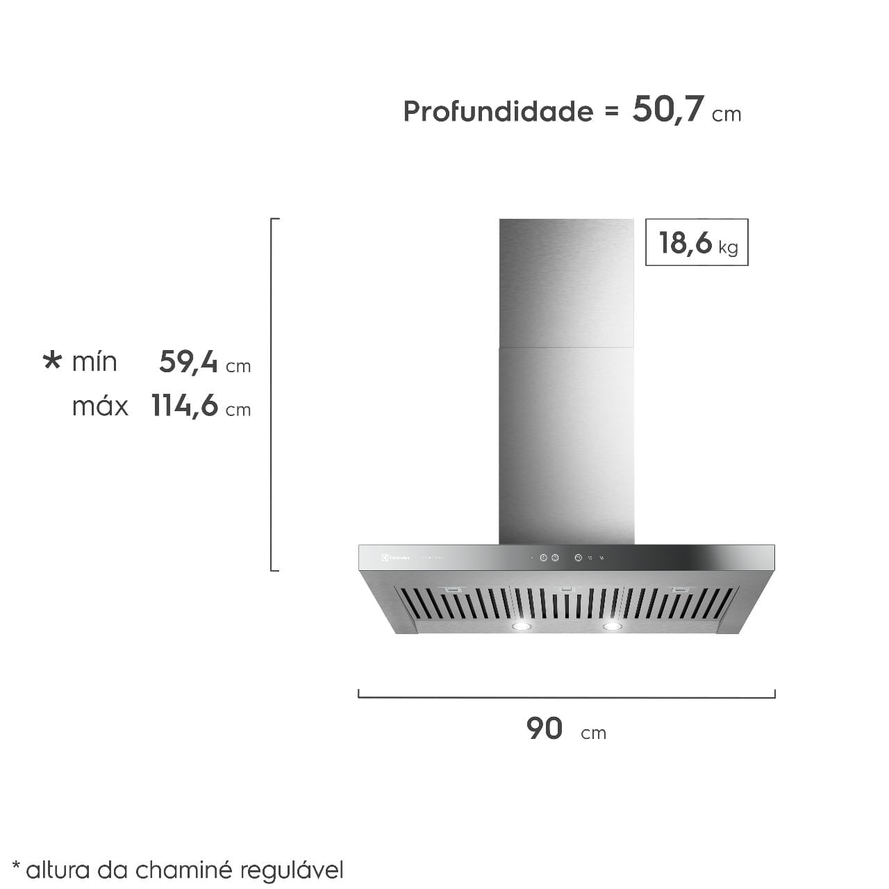 Miniatura Coifa de Parede Electrolux 90cm Inox Home Pro CE9HP