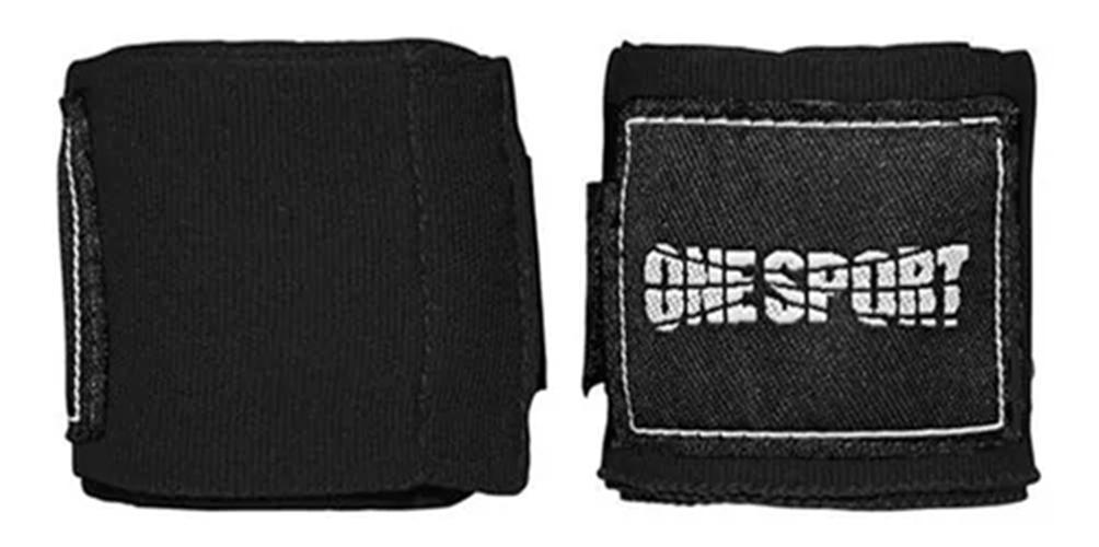 Miniatura Bandagem Atadura Elastica 2,5M Muay Thai Boxe Preto