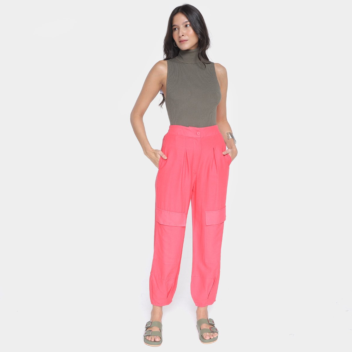 Miniatura Calça Farm Casual Feminina Rosa - G