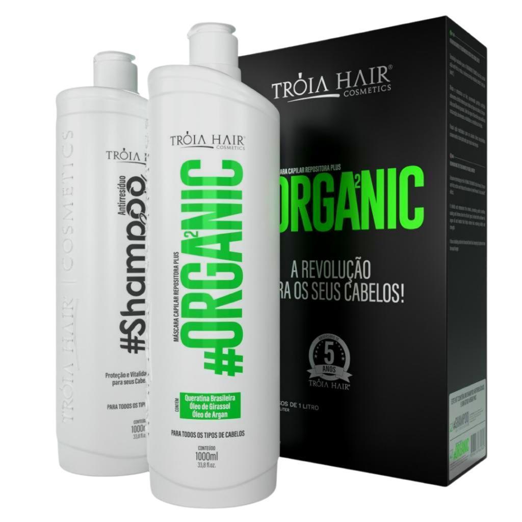 Miniatura Kit Organic + Queratina Liquida 210Ml + Nanofixer Troia Hair