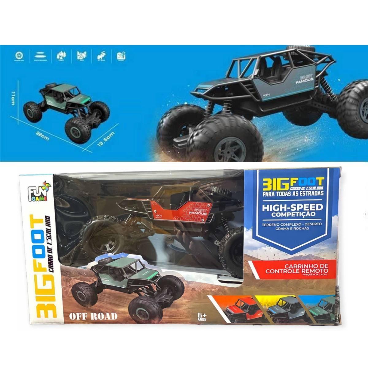 Miniatura Carrinho Infantil Grande Controle Remoto Recarregavel 4X4