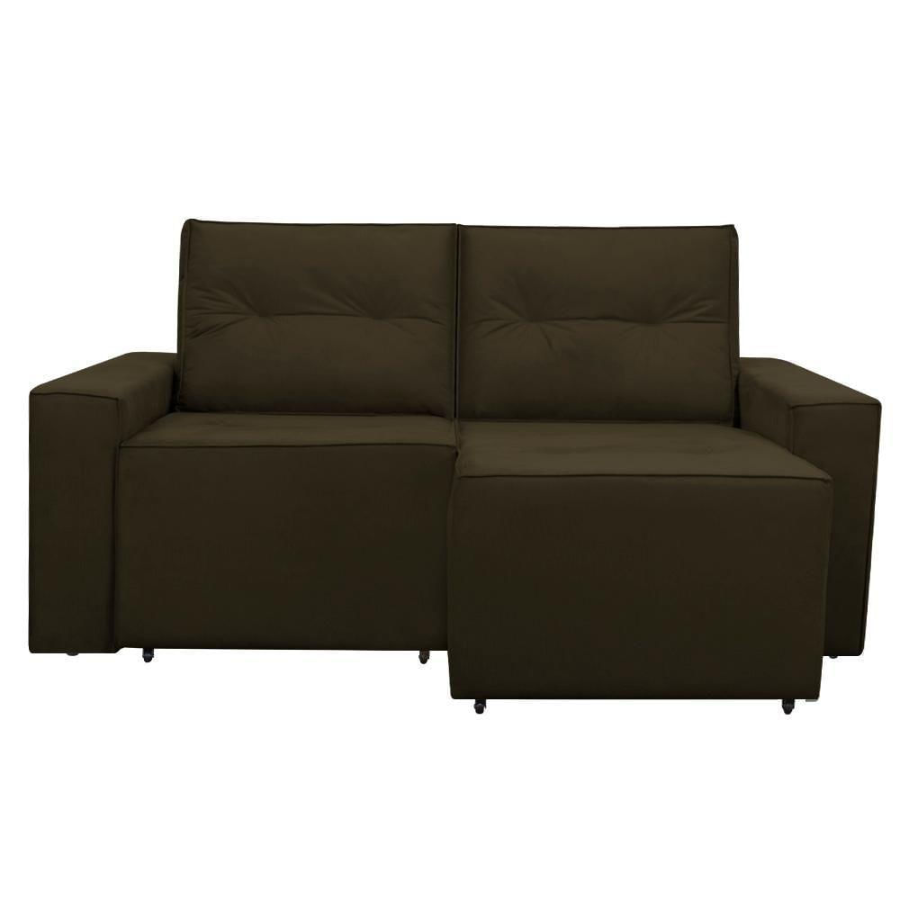 Miniatura Sofá Retrátil 2 Lugares 1,80 Confortável Polo Marrom Escuro