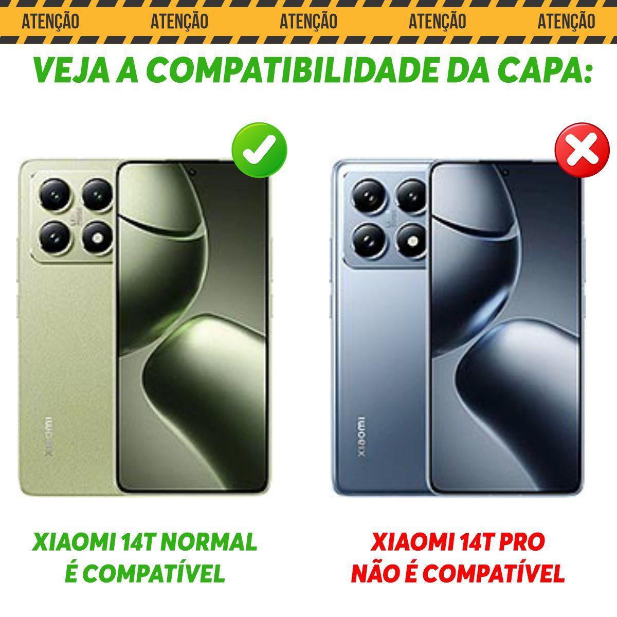 Miniatura Capa Capinha Case Para Xiaomi 14T Normal - Protetora Militar