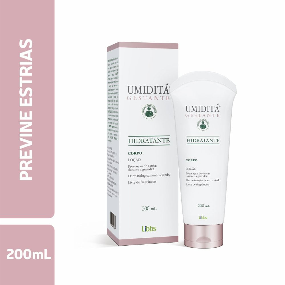 Miniatura Loção Hidratante Umidita Gestante Estrias 200ml