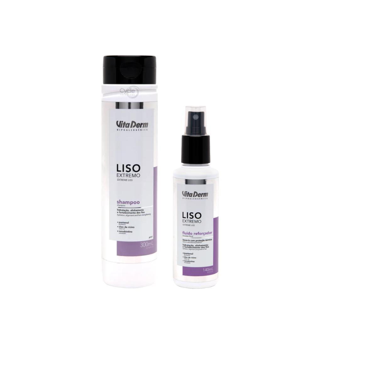 Miniatura Kit Shampoo E Leave In Liso Extremo Vita Derm