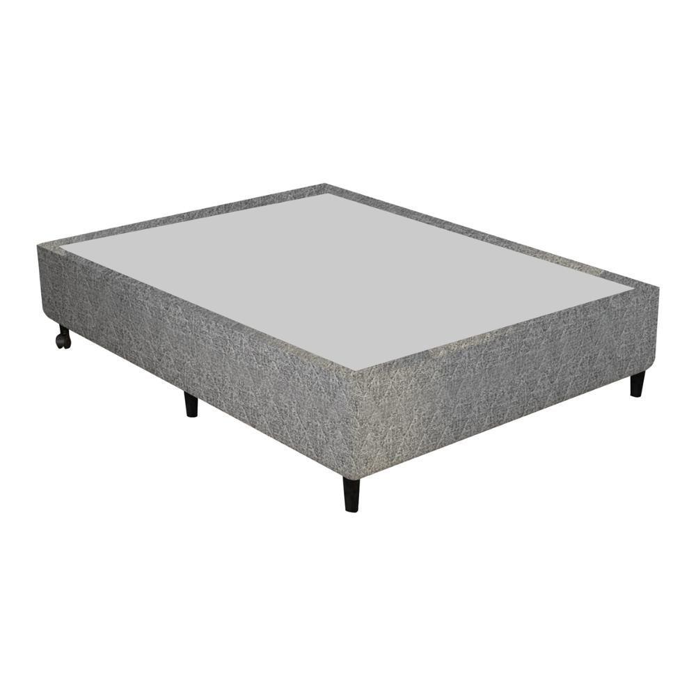 Miniatura Cama Box Conjugado Casal Com Colchão 138x65x188 New York Hf Gazin Cr35334 Natural Cinza