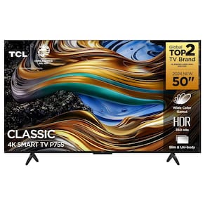Miniatura Smart TV 50” Ultra HD 4K TCL 50P755 LED com Google TV, Dolby Vision e Atmos, HDR10+, Wi-Fi, Bluetooth, Google Assistente e Design sem Bordas TV 50" TCL 50P755 4K UHD HDMI/USB/WIFI