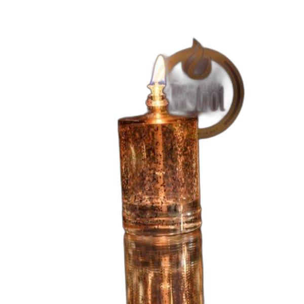 Miniatura Kit 3 Lamparinas Decorativa Sonhos Dourados+ 500Ml De Fluido