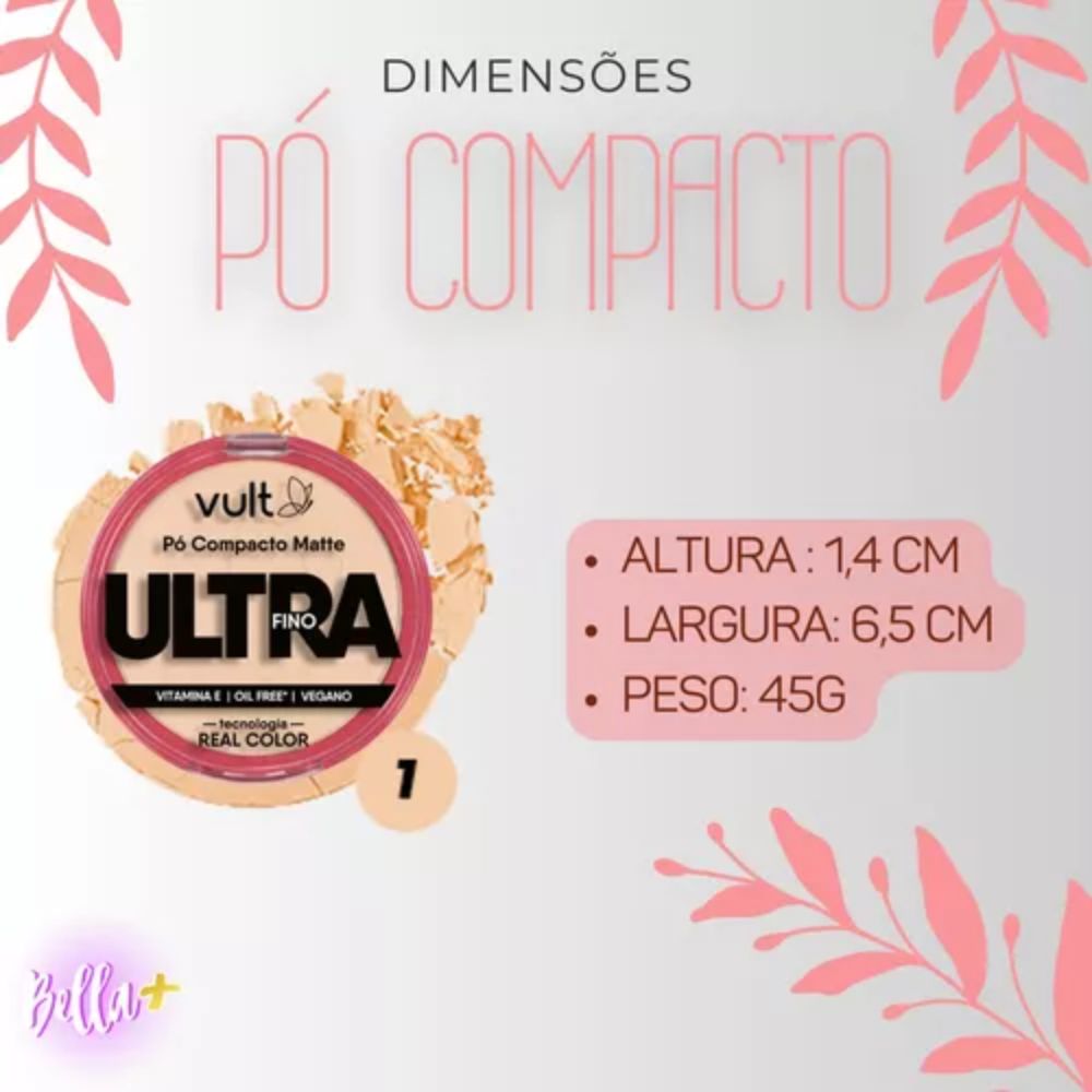 Miniatura Pó Compacto Vult Matte Ultrafino Cor V420 9g