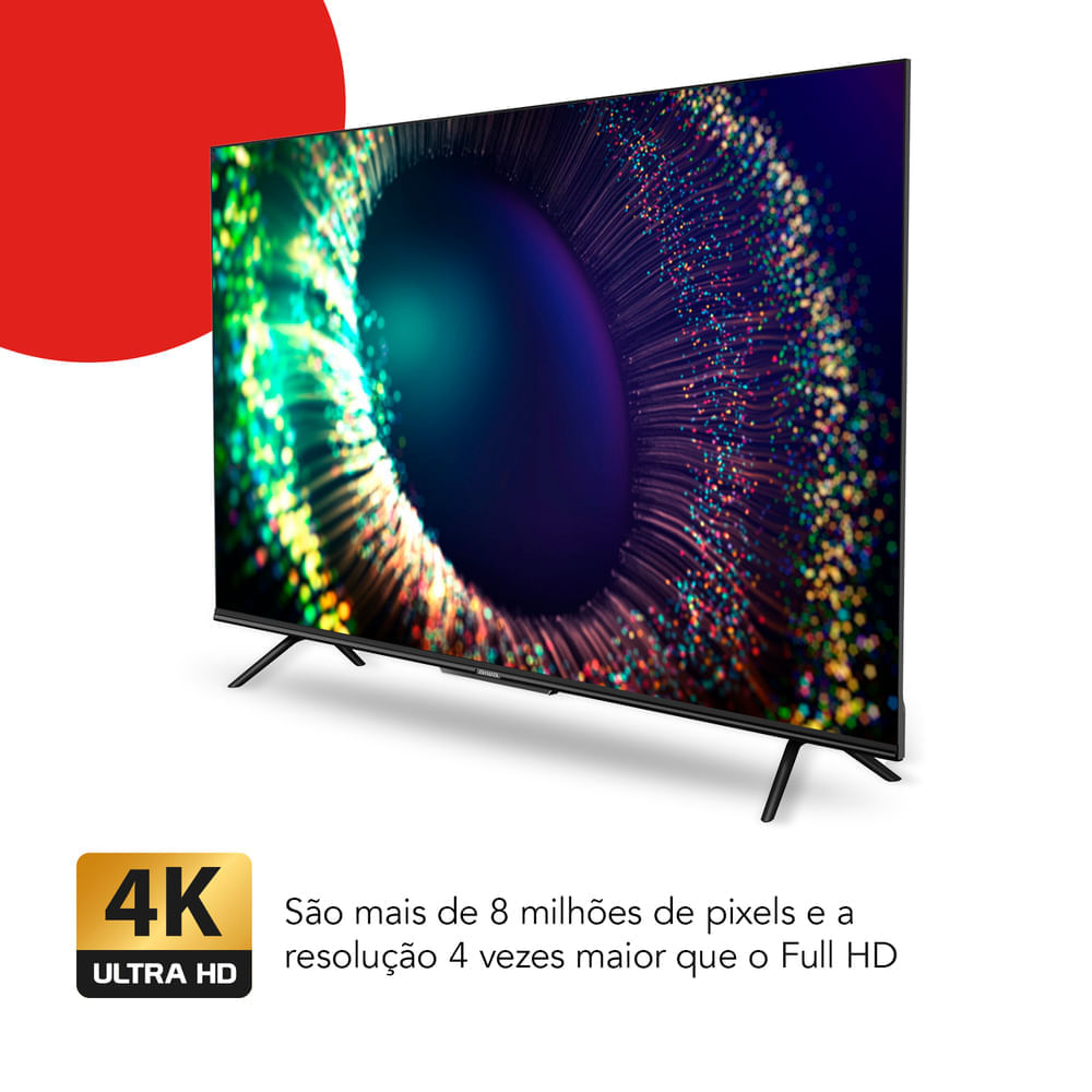 Smart TV AIWA 65” GOOGLE TV 4K Comando de voz Dolby Vision&Atmos AWS-TV-65-BL-01-G TV 65 GOOGLE INF AWS-TV-65-BL-01-G